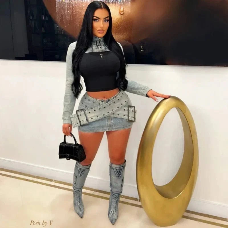 Mariya Jeans Two Piece Set - Doelans