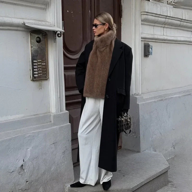 Giulia Fur Vest Crop Top - Doelans